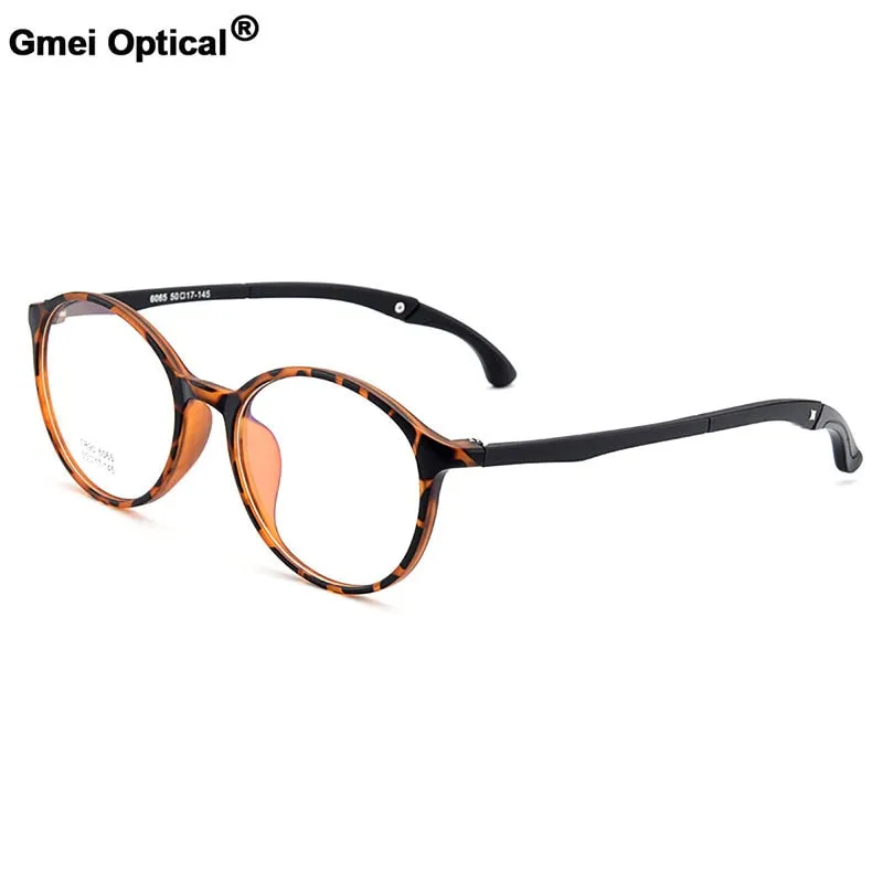 Gmei Unisex Eyeglasses Ultra-Light Tr90 Plastic Round M6065