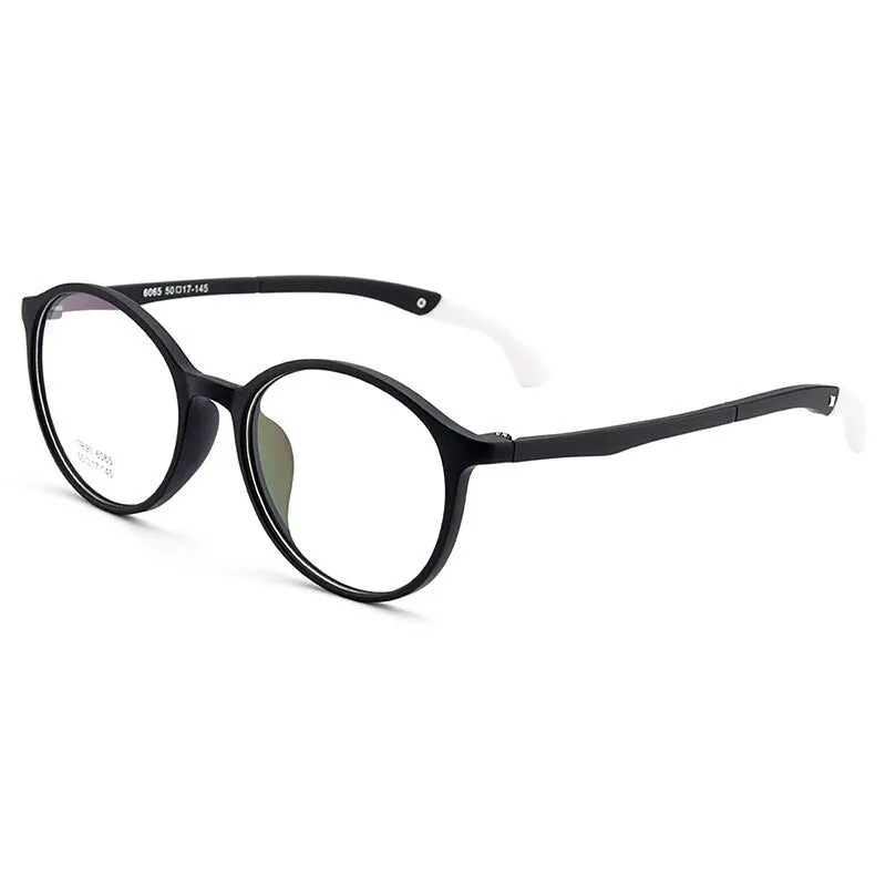 Gmei Unisex Eyeglasses Ultra-Light Tr90 Plastic Round M6065