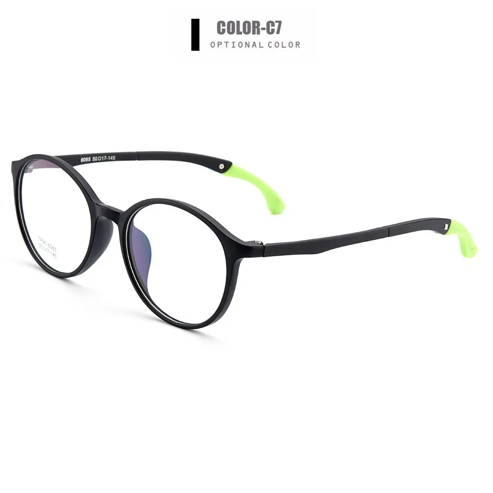 Gmei Unisex Eyeglasses Ultra-Light Tr90 Plastic Round M6065