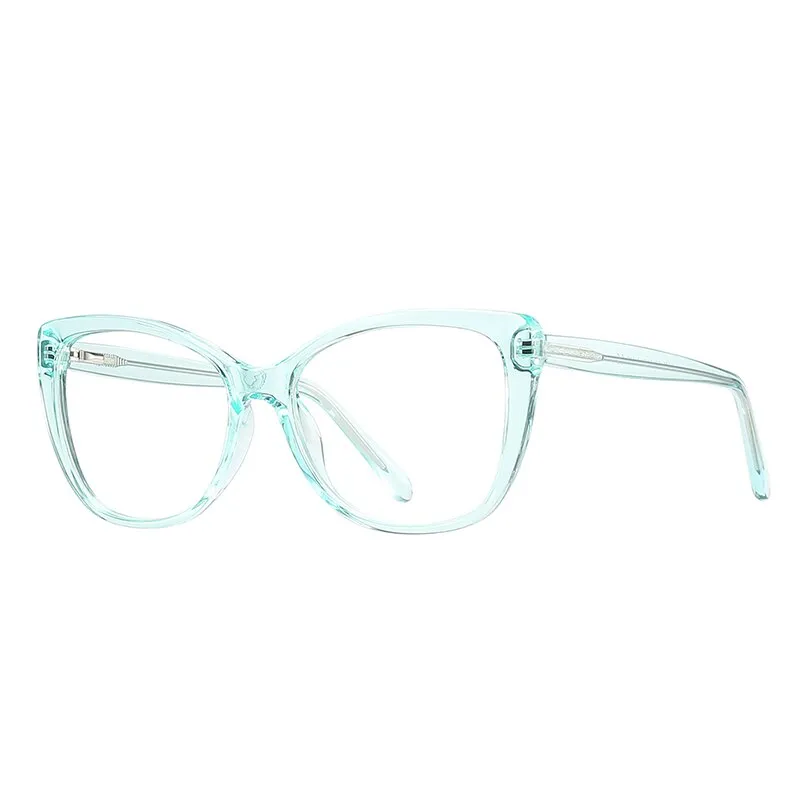 Gmei Women's Eyeglasses Cat Eye Acrylic Tr90 Cp Frame 2005