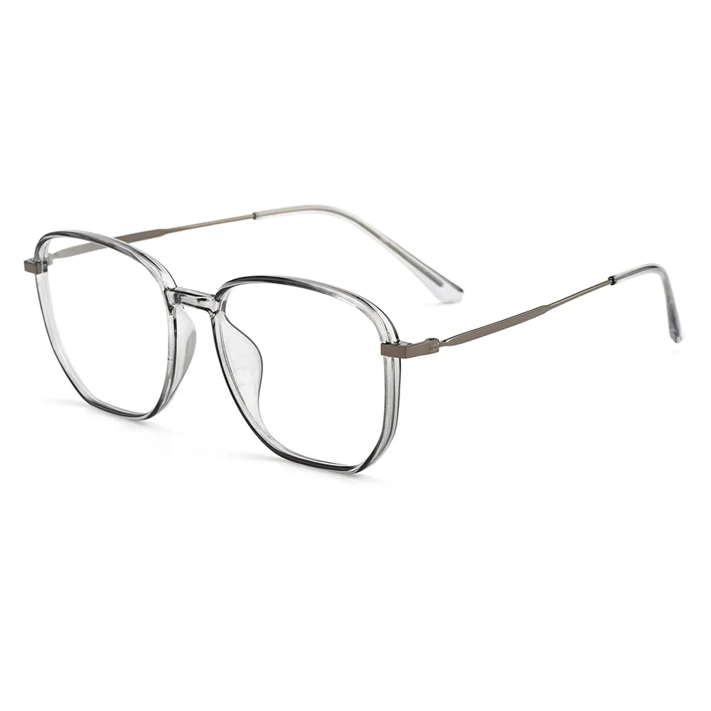 Gmei Women's Eyeglasses Ultralight Square Frame Alloy Tr90 Plastic M98008