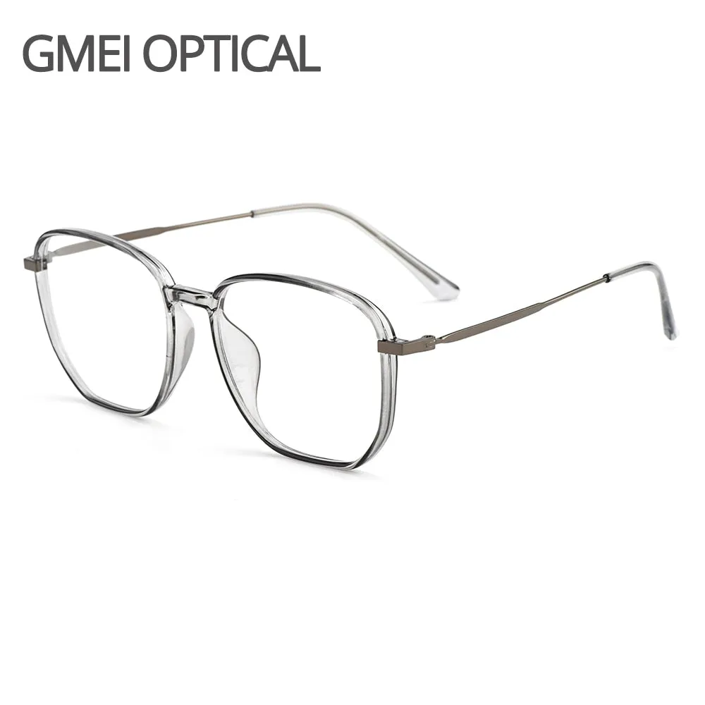 Gmei Women's Eyeglasses Ultralight Square Frame Alloy Tr90 Plastic M98008