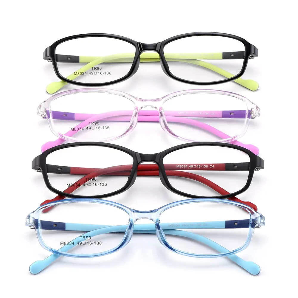 Gmei Women's Eyeglasses Ultralight Tr90 Square Plastic Small Face M8034