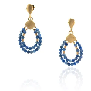 Gold and Kyanite Beaded Drops