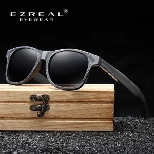 Handmade Bamboo and Wood Polarized Men's Sunglasses Hot With Wooden Box