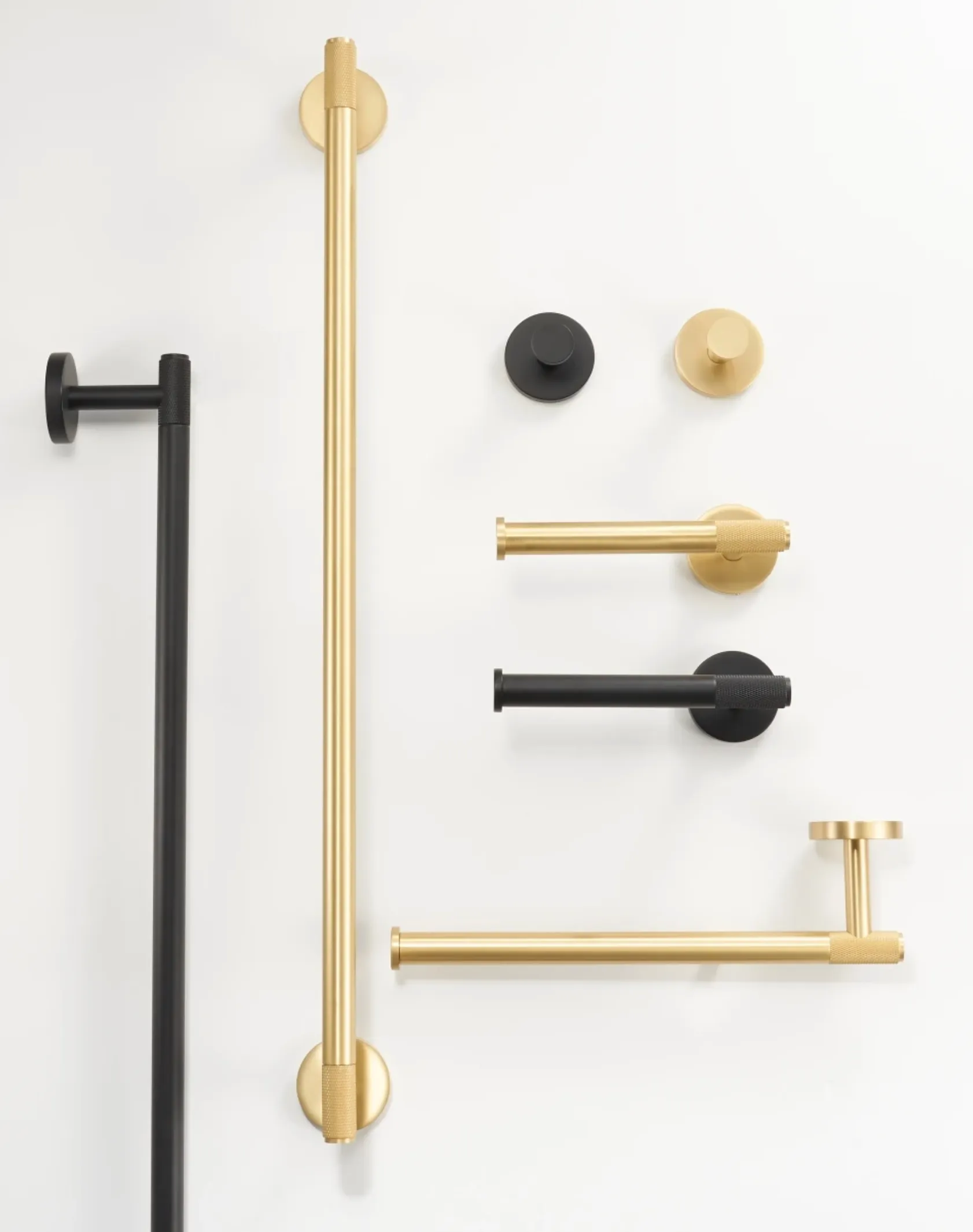 High-Quality Solid Brass Bathroom Accessories - Matte Black