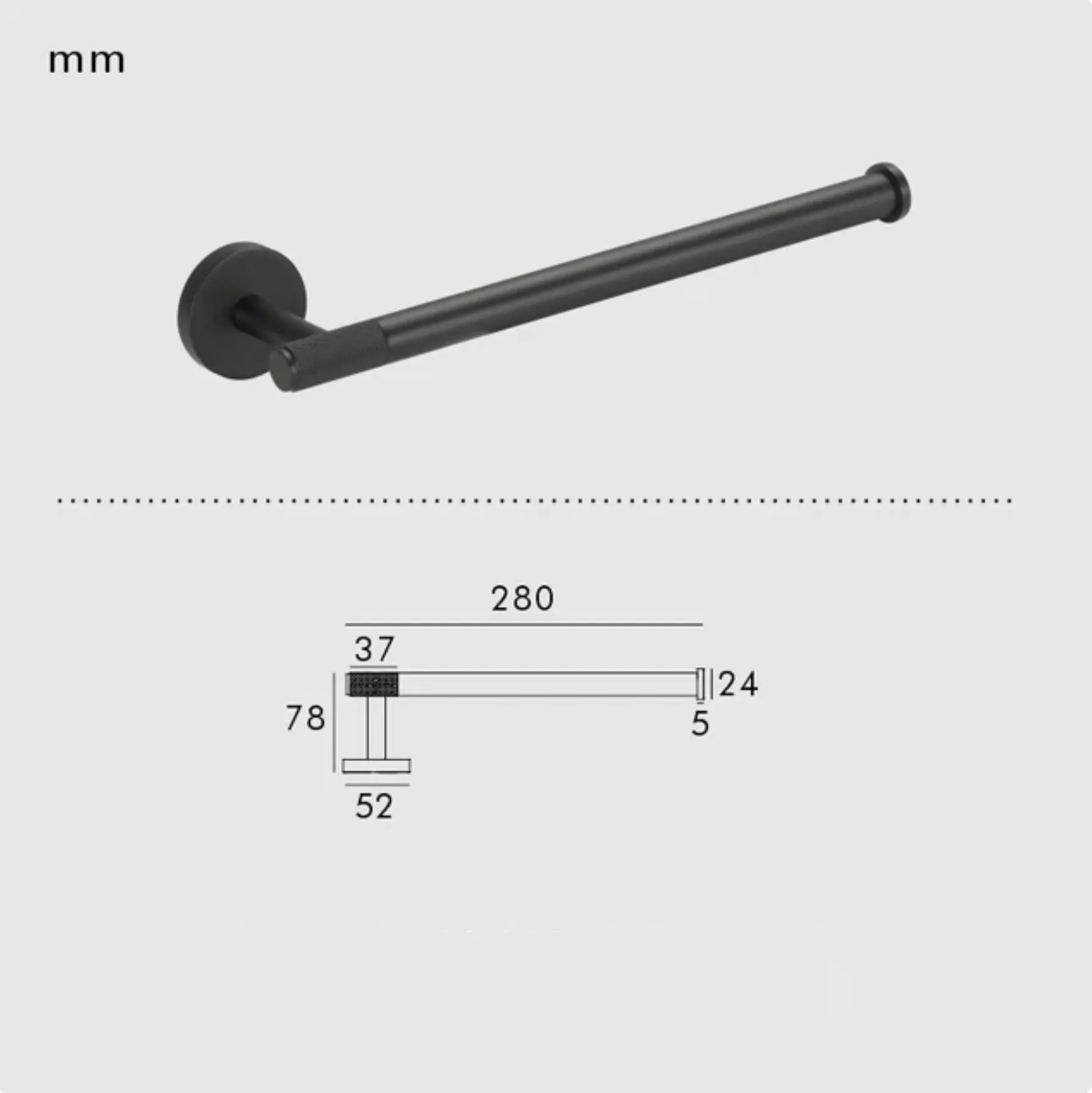 High-Quality Solid Brass Bathroom Accessories - Matte Black