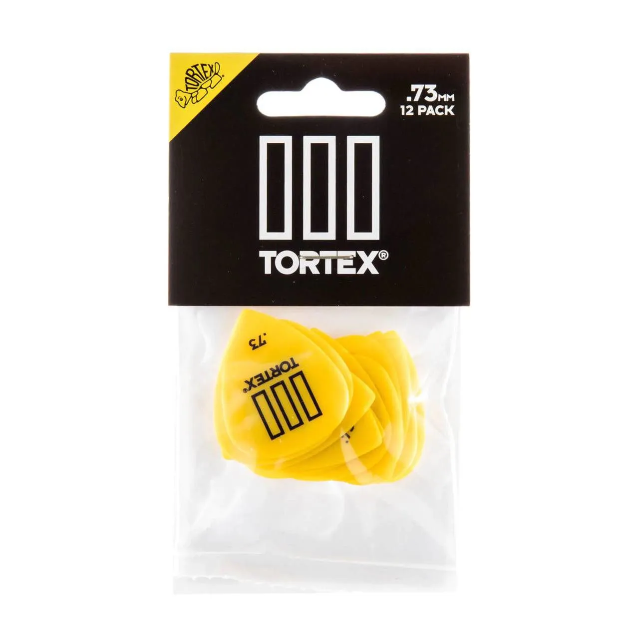 Jim Dunlop Tortex "T3" Yellow .73mm Guitar Picks Player Pack (pack of 12)