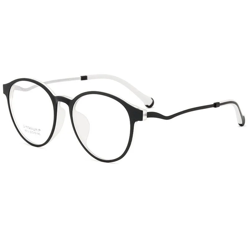 KatKani Unisex TR90 Resin β Titanium Round Frame Eyeglasses 8912zy