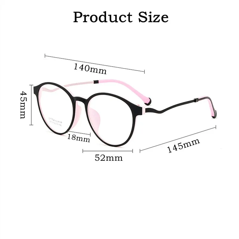 KatKani Unisex TR90 Resin β Titanium Round Frame Eyeglasses 8912zy