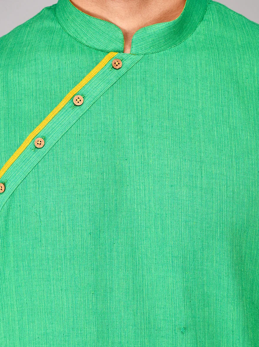 Light Green Self Textured Kurta | Azania