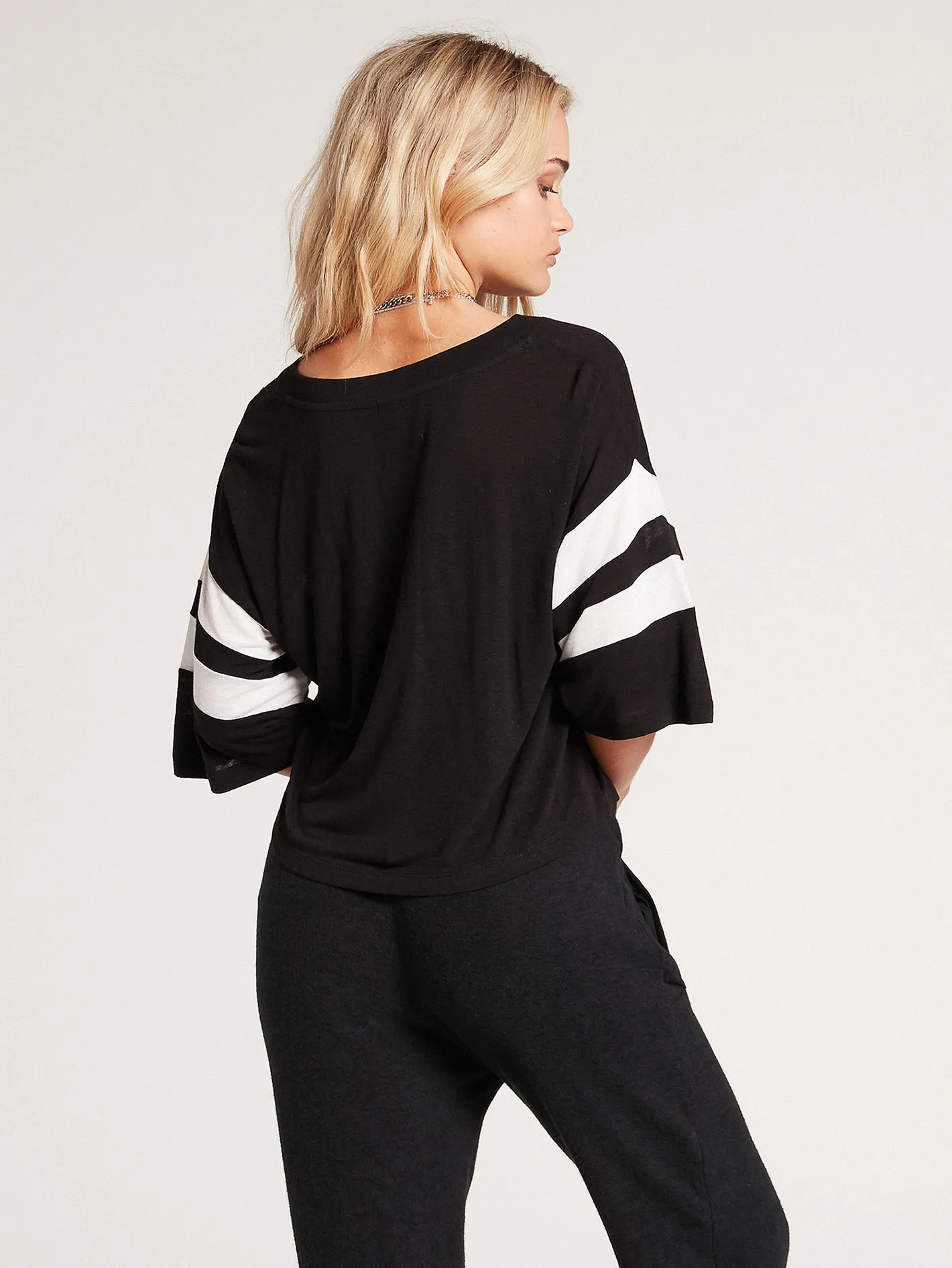 Lived In Lounge Cropped Short Sleeve Tee - Black