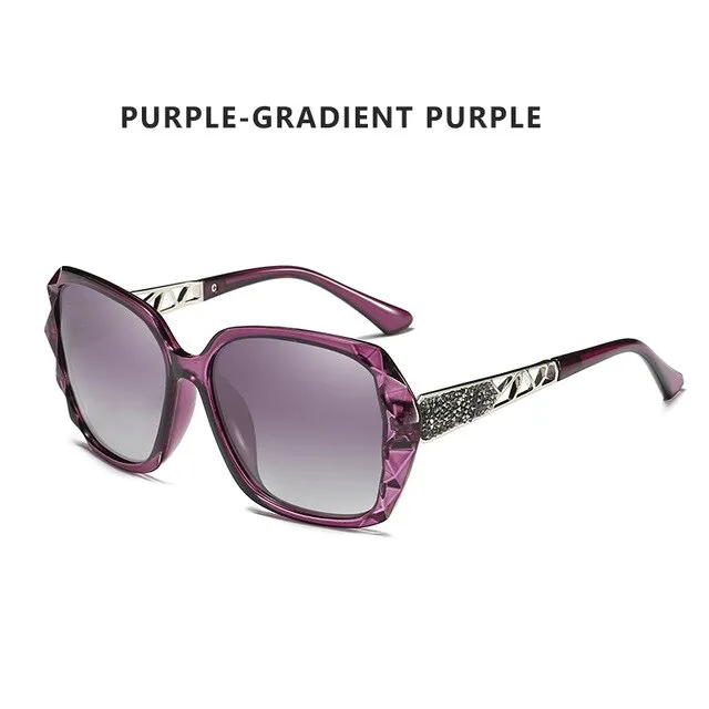 Luxury Brand Ladies Polarized Sunglasses Women Oversized Prismatic Eyewear Ac404