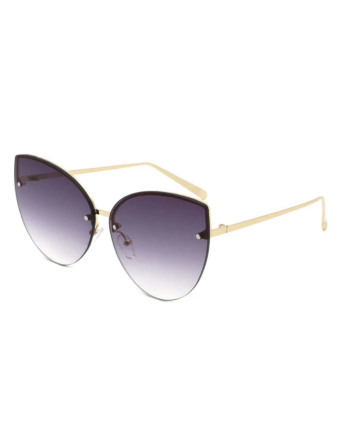 Lyndis - Cramilo Chic Cat Eye Rimless Women's Fashion Sunglasses