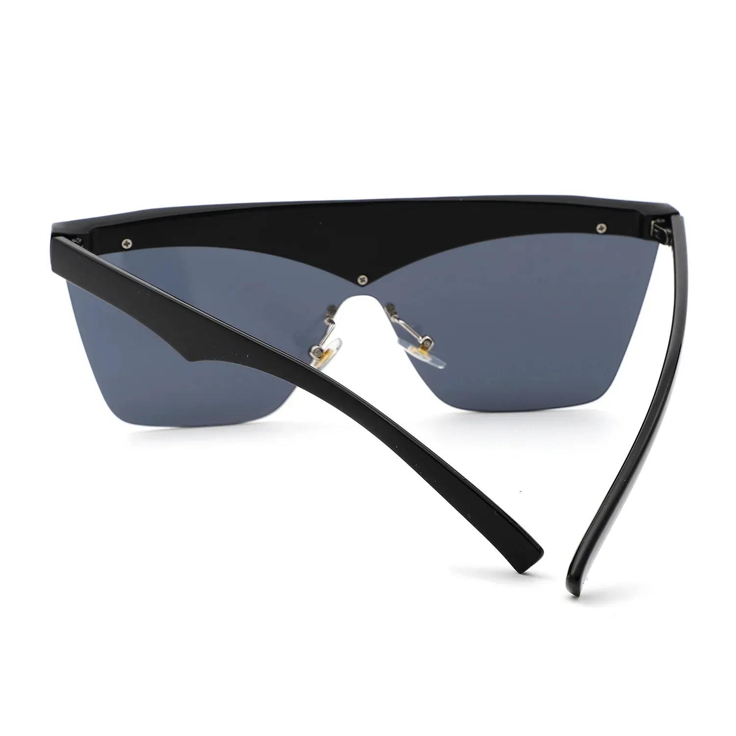 Lythia - Semi-Rimless Fashion Flat Top Sunglasses