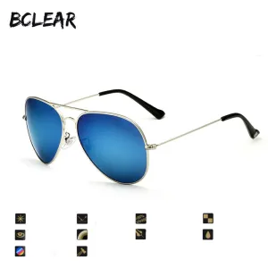 Men's Sunglasses Double Bridges Anti-Reflective Pilot Alloy 3026