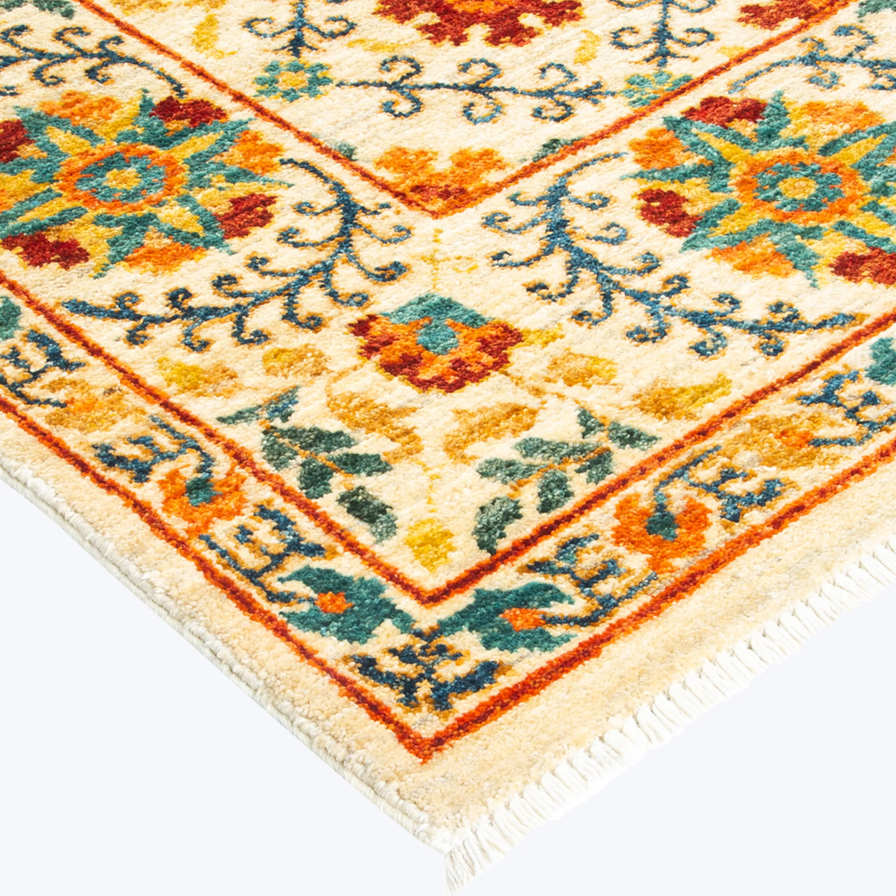 Multicolored Traditional Wool Rug - 5' 2" x 7' 7"