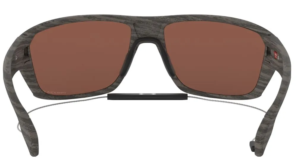 Oakley Mens Split Shot Woodgrain Frame - Prizm Tungsten Lens - Polarized Sunglasses