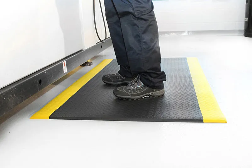 Orthomat Diamond Black/Yellow Anti-Fatigue Floor Mat