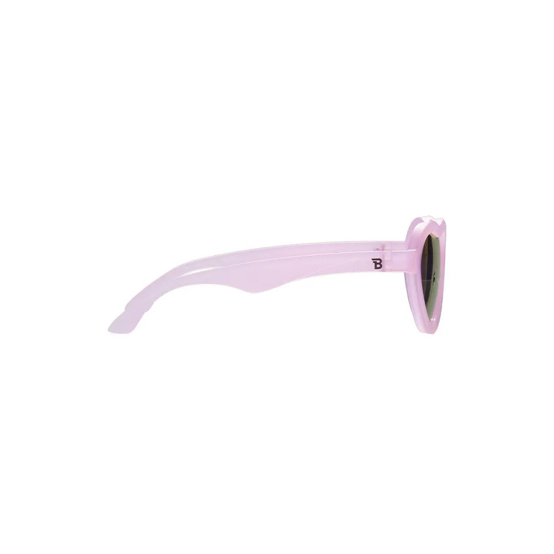 Outlet - Babiators Polarised Heart Sunglasses - Frosted Pink