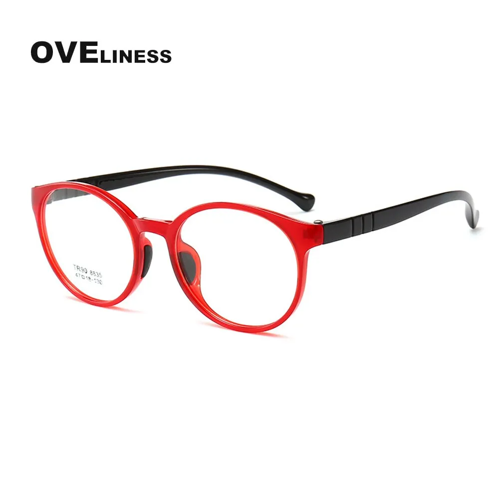 Oveliness Children's Unisex Full Rim Round Tr90 Titanium Eyeglasses 8835