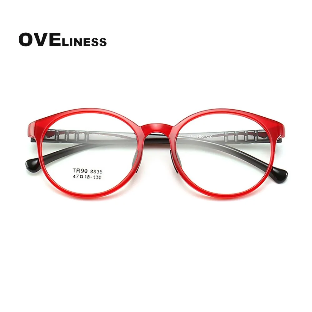 Oveliness Children's Unisex Full Rim Round Tr90 Titanium Eyeglasses 8835