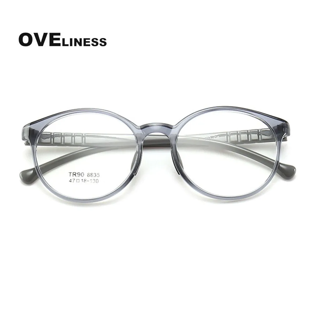 Oveliness Children's Unisex Full Rim Round Tr90 Titanium Eyeglasses 8835