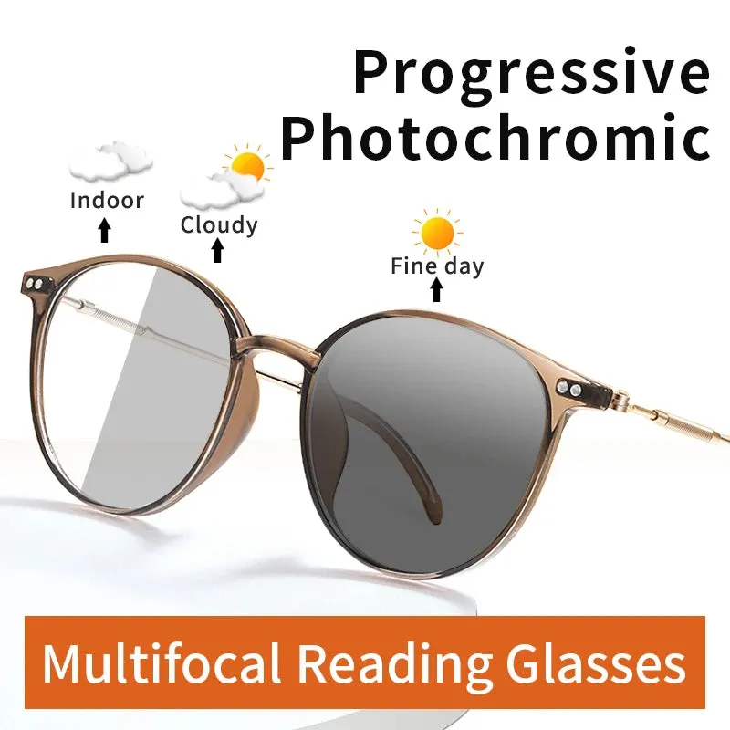 Photochromic Progressive Lightweight Anti-Glare Reading Glasses