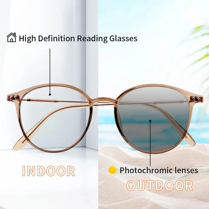 Photochromic Progressive Lightweight Anti-Glare Reading Glasses