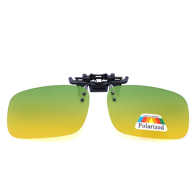 Polarized Clip Sunglasses Myopia Glasses Clip Driver Fishing Outdoor Cycling Night Vision Myopia Clip-on Sun Shading Eyeglasses