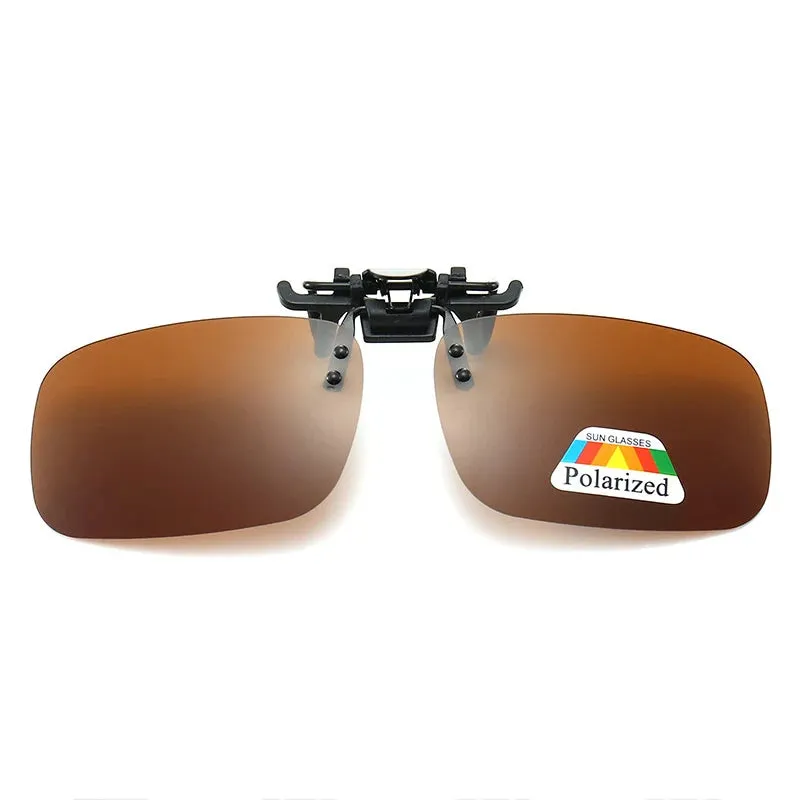 Polarized Clip Sunglasses Myopia Glasses Clip Driver Fishing Outdoor Cycling Night Vision Myopia Clip-on Sun Shading Eyeglasses