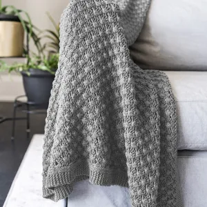 Popcorn Throw, Standard, Light Grey