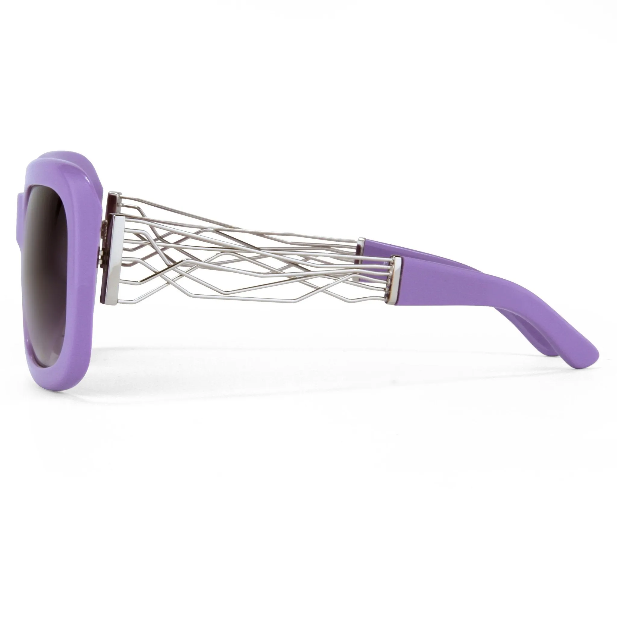 Prabal Gurung Sunglasses Rectangle Purple and Grey