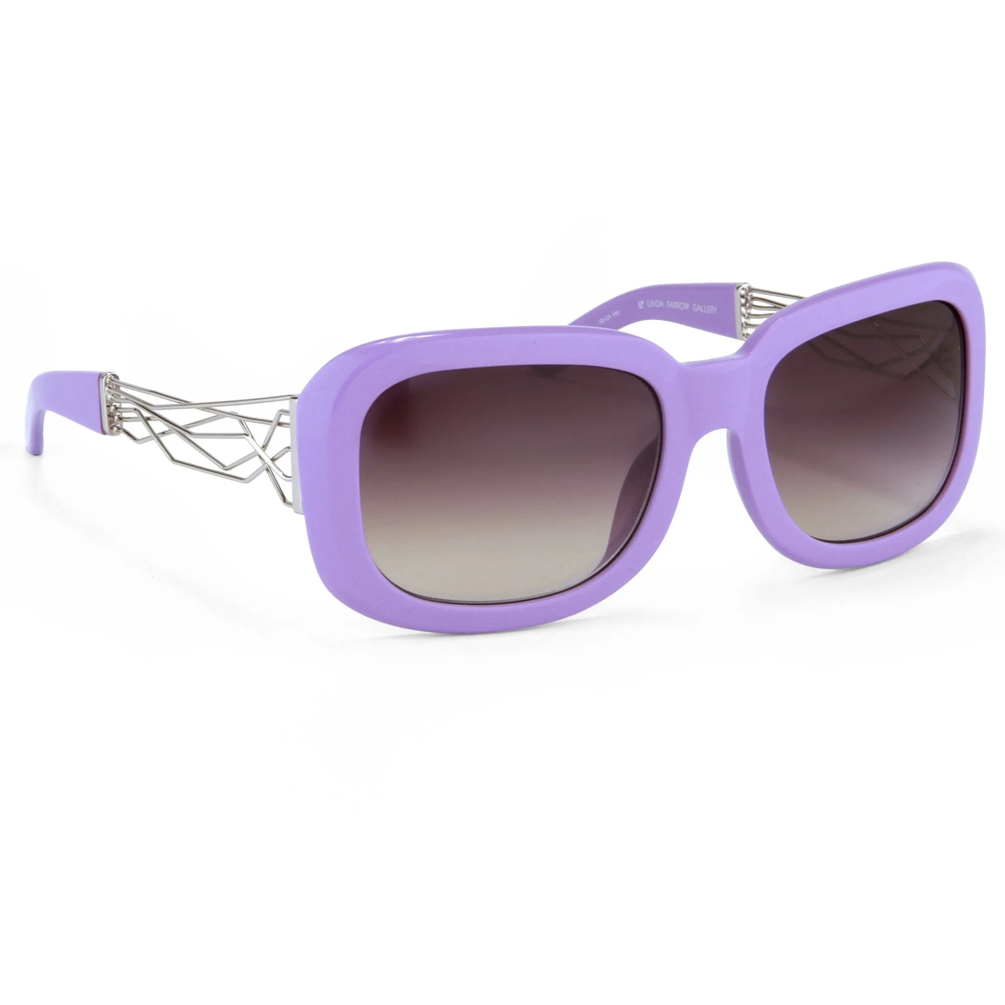 Prabal Gurung Sunglasses Rectangle Purple and Grey