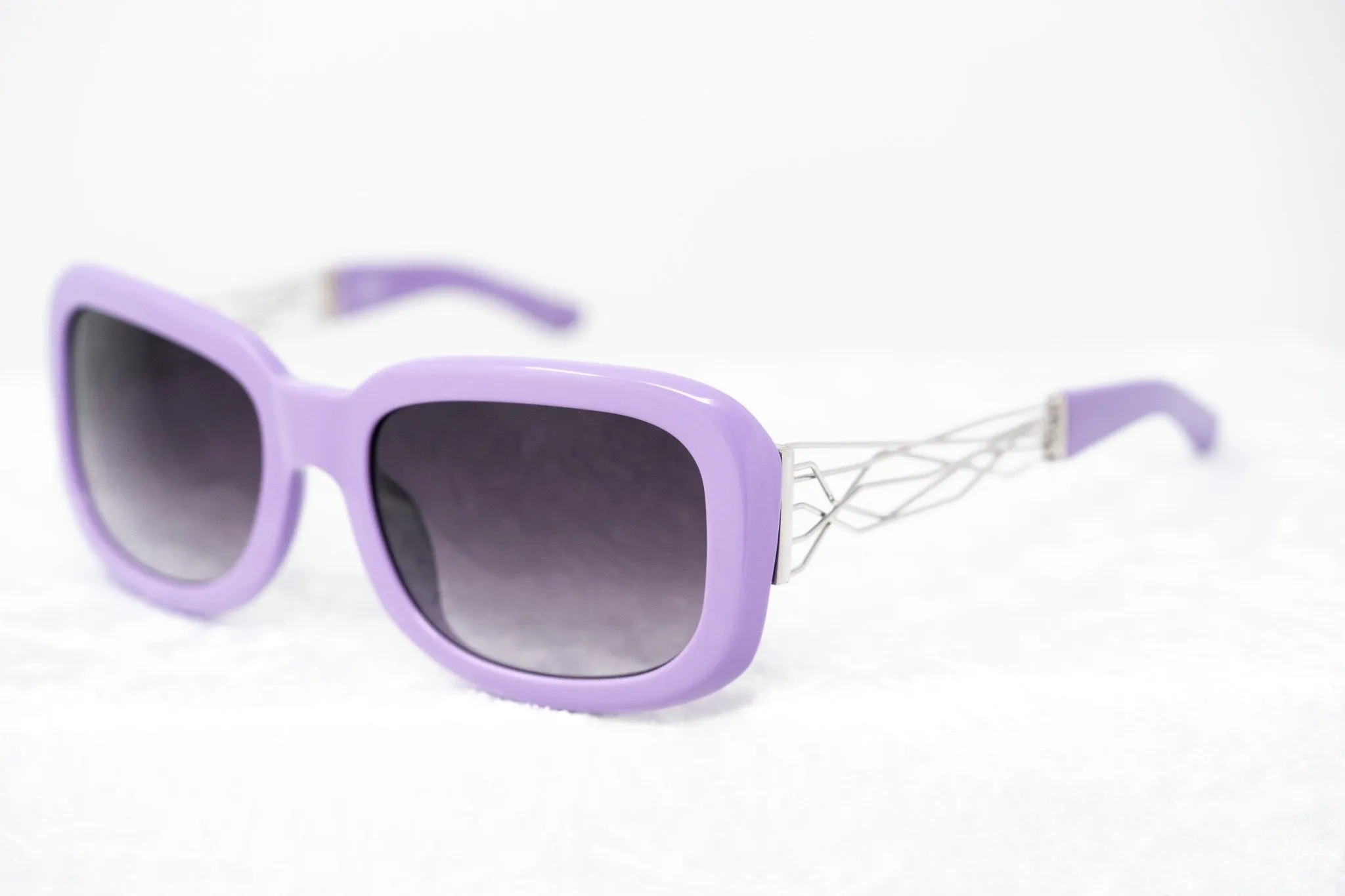 Prabal Gurung Sunglasses Rectangle Purple and Grey