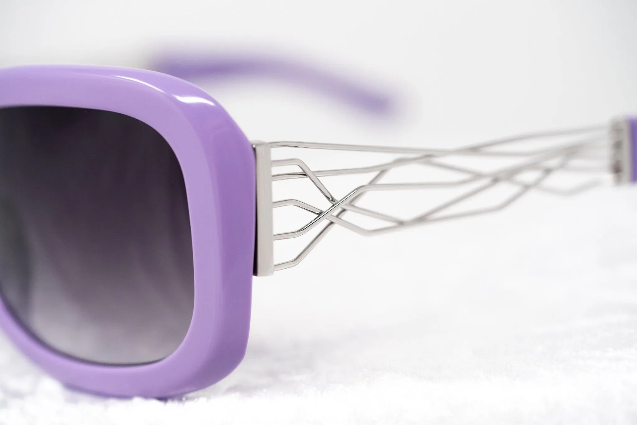 Prabal Gurung Sunglasses Rectangle Purple and Grey