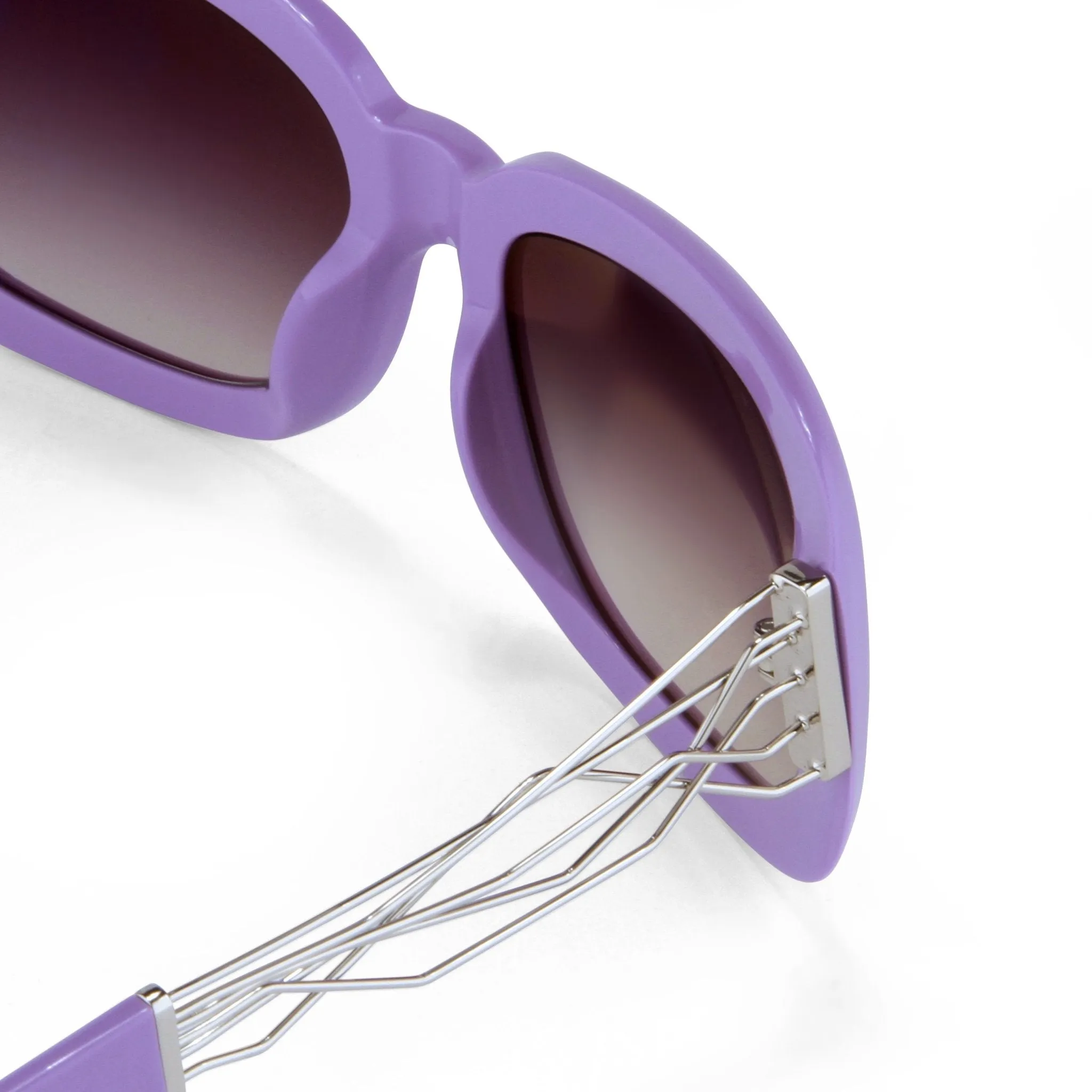 Prabal Gurung Sunglasses Rectangle Purple and Grey