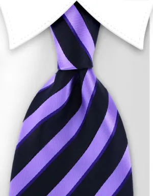 Purple & Black Striped Tie