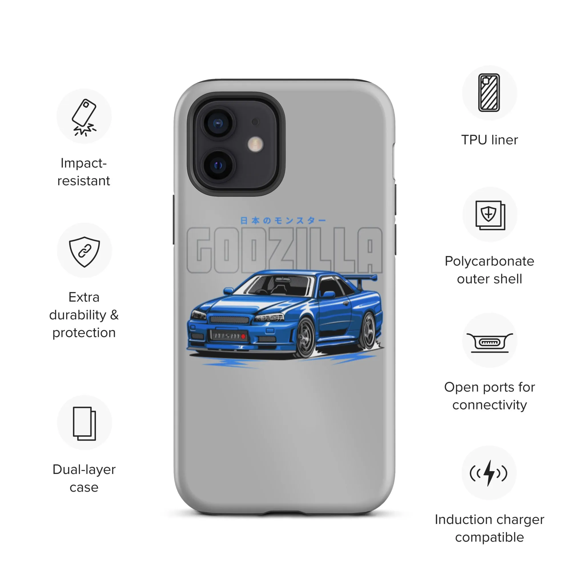 R34 Godzilla Premium Car Culture iPhone Case