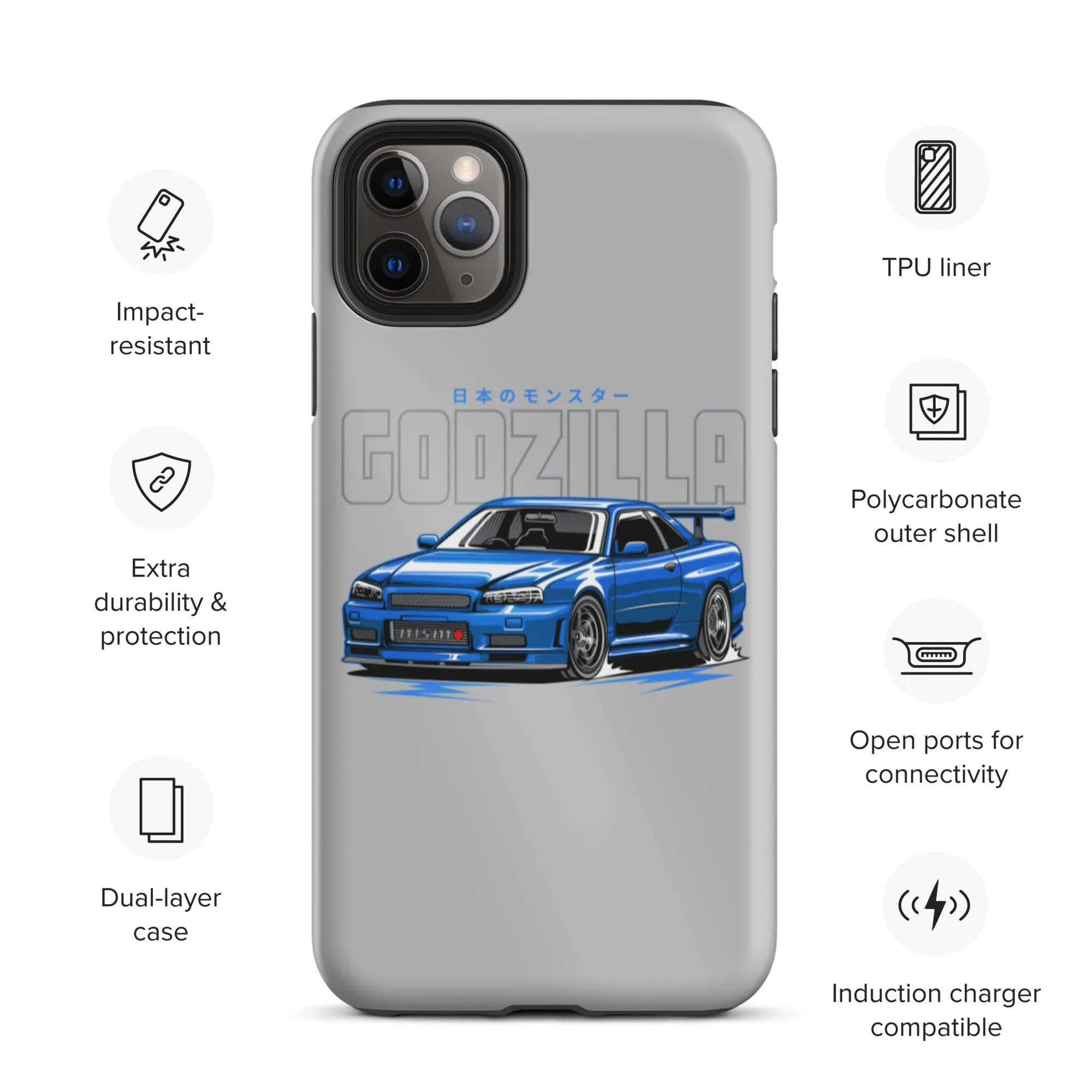 R34 Godzilla Premium Car Culture iPhone Case