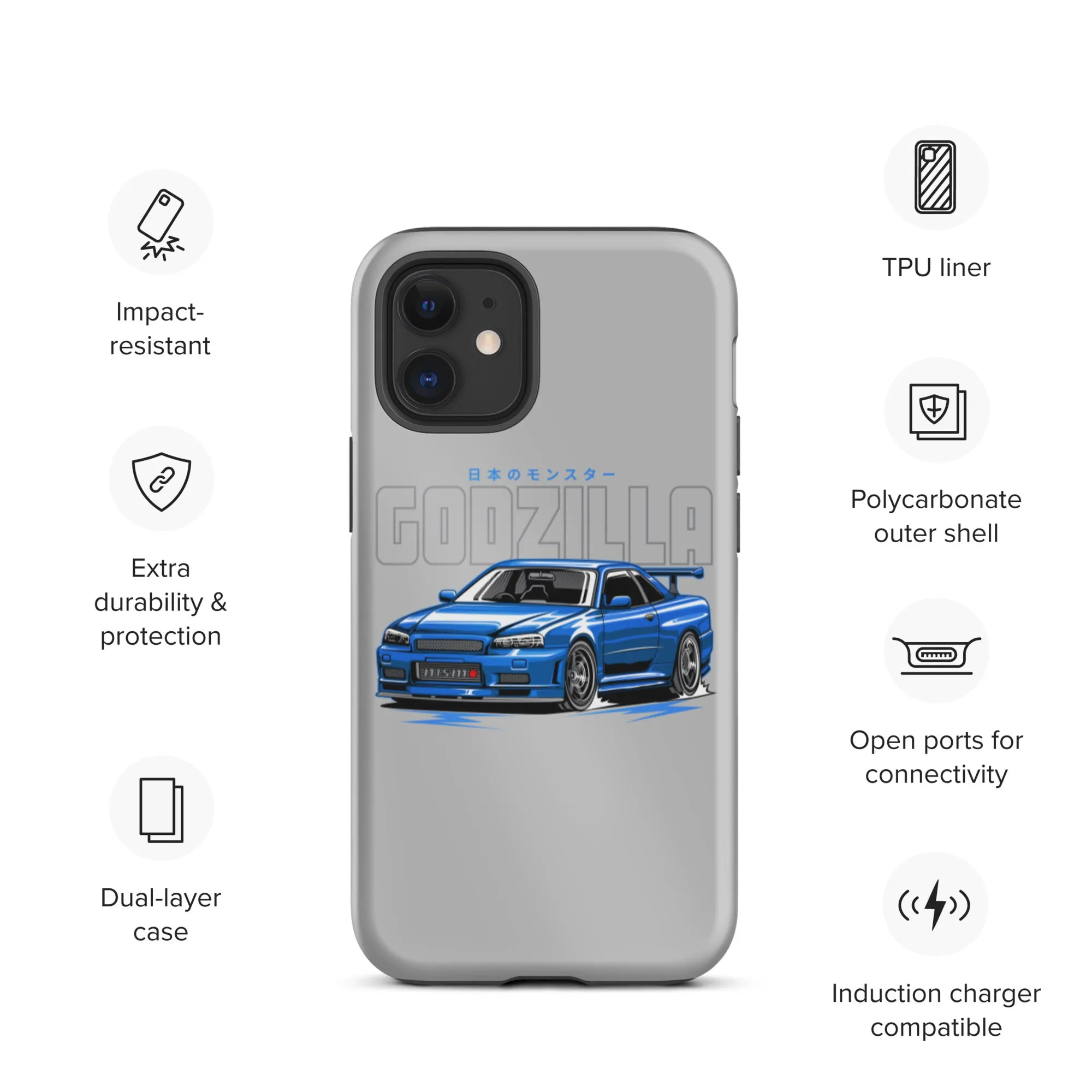 R34 Godzilla Premium Car Culture iPhone Case