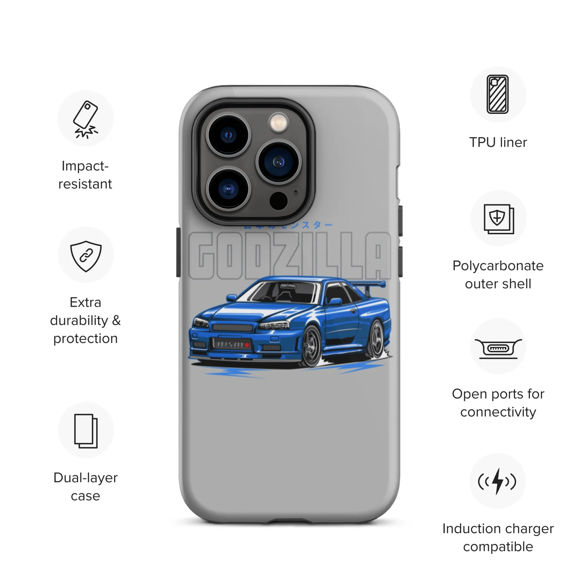 R34 Godzilla Premium Car Culture iPhone Case