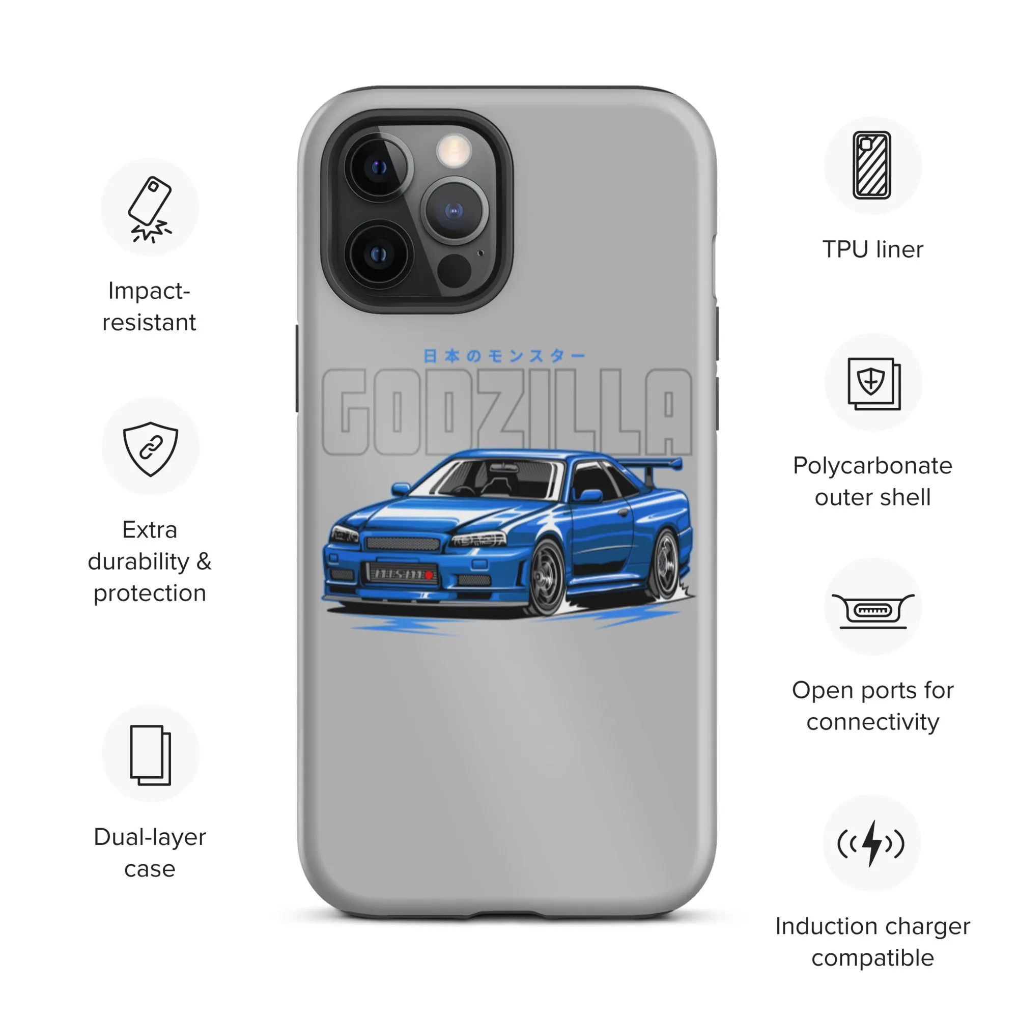 R34 Godzilla Premium Car Culture iPhone Case