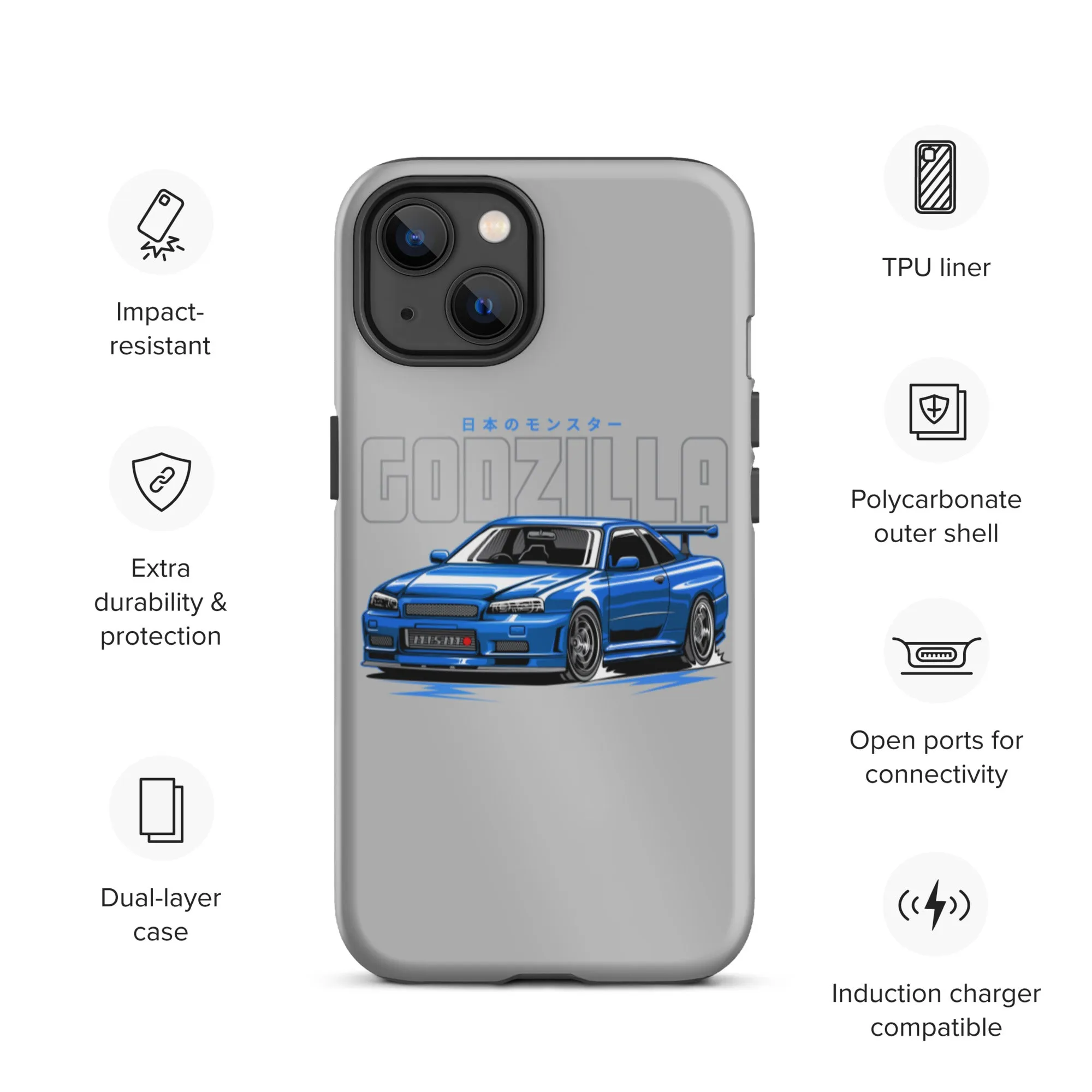 R34 Godzilla Premium Car Culture iPhone Case