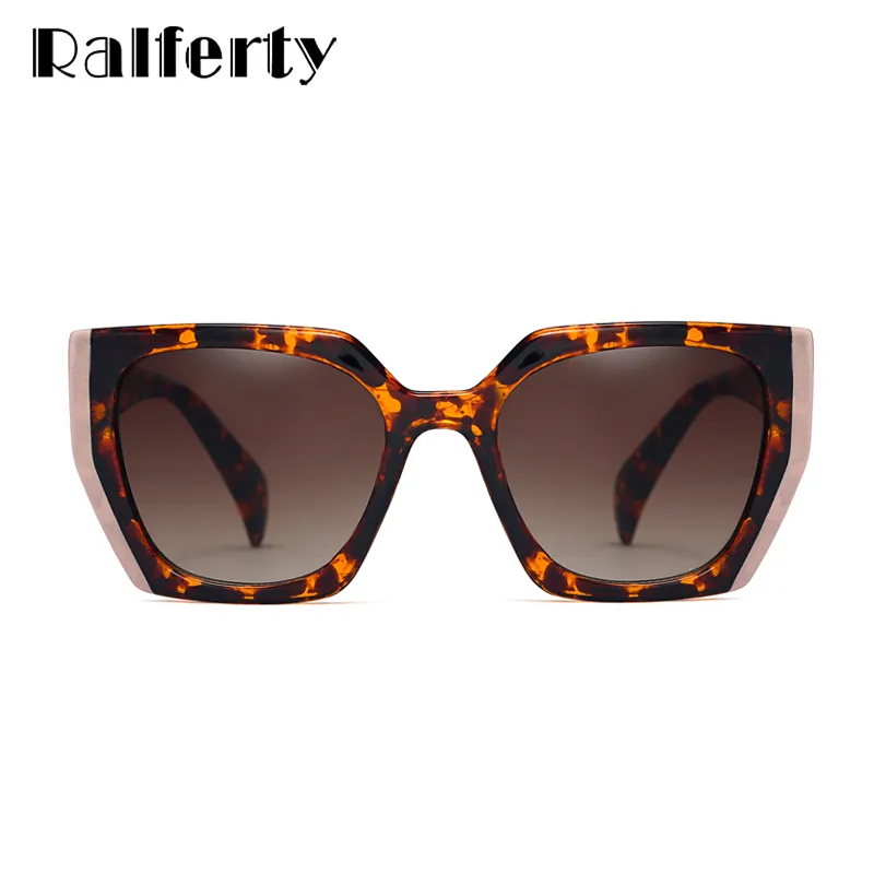 Ralferty Women's Full Rim Square Cat Eye Acetate Polarized Sunglasses F95324