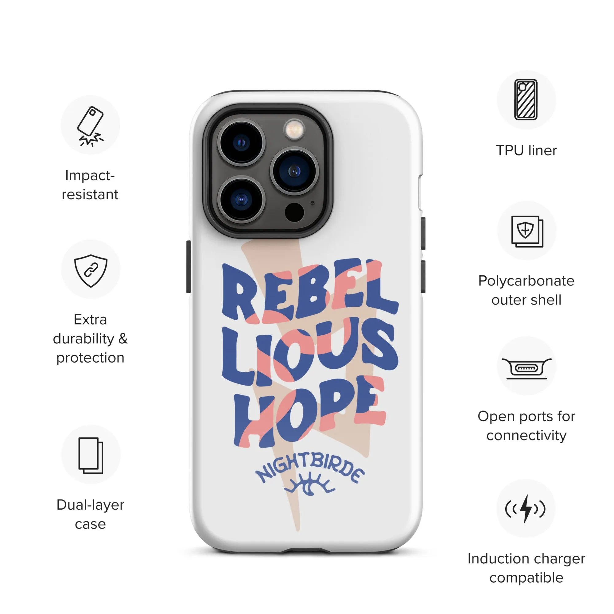 Rebellious Hope Tough Case for iPhone® (11-14 Pro Max)