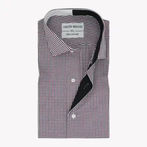 Red & Black With White Micro Checks Casual Shirt OL-248