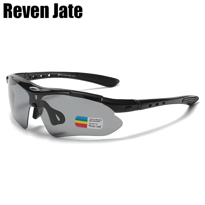 Reven Jate Men's Semi Rim Rectangle Goggle Tr 90 Sunglasses 0089