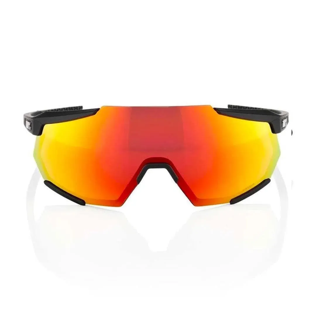 RIDE 100% Eyewear Racetrap - Soft Tact Black Hiper Red Multilayer Mirror Lens