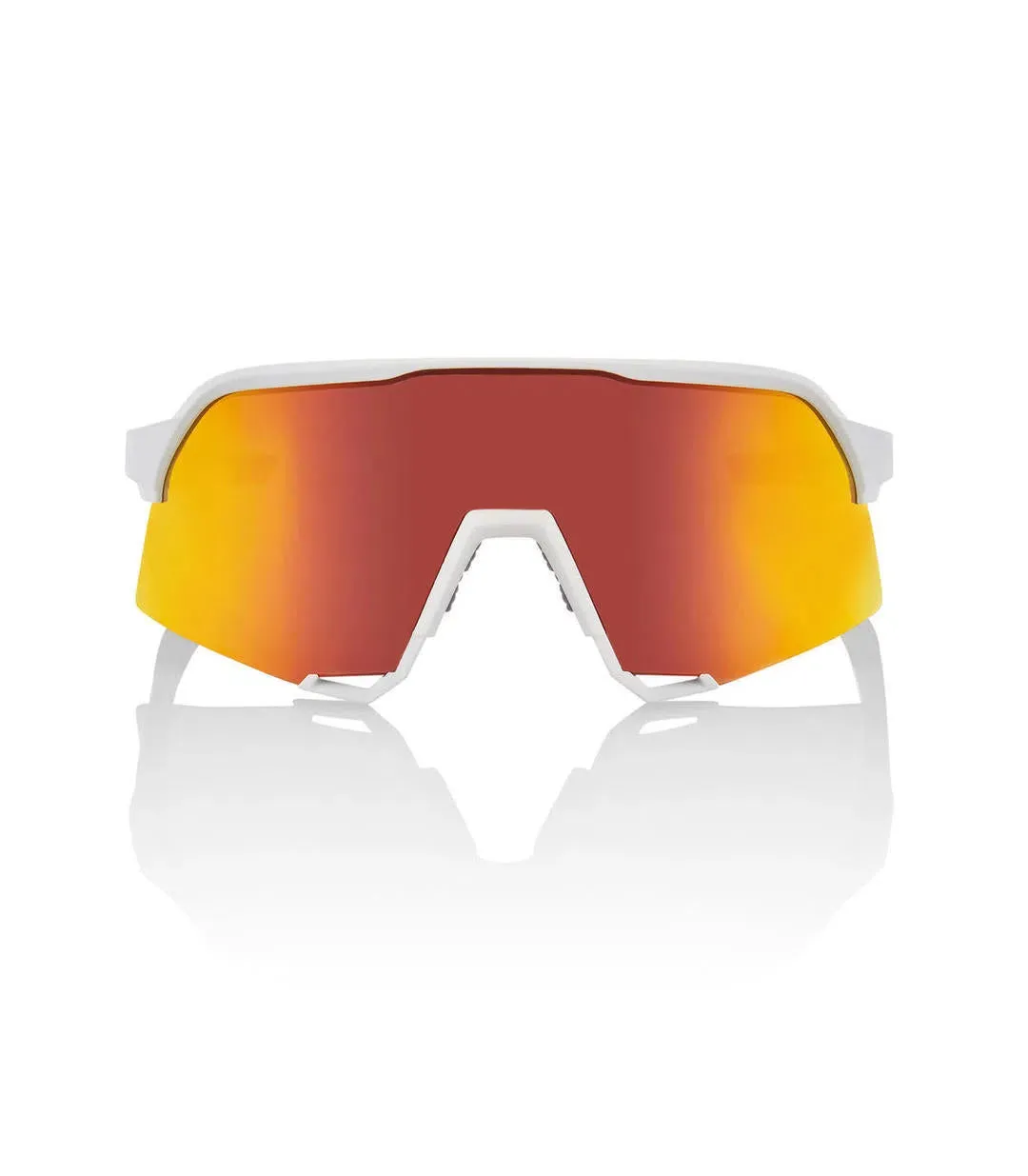 RIDE 100% Eyewear S3 - Soft Tact White Hiper Red Multilayer Mirror Lens